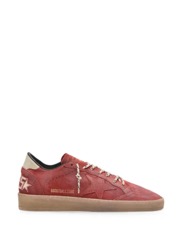 Golden Goose Ball Star aus rostrotem Wildleder mit Ton-in-Ton-Sneakers (GWF01106F008557)