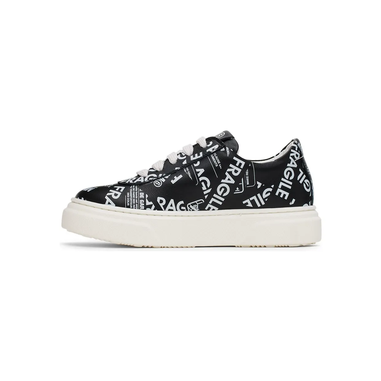 MM6 Maison Margiela Kids Black All Over Logo Sneakers (70338) (3)