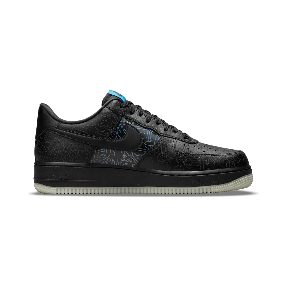Nike Air Force 1 Low Computer Chip Space Jam (GS) – “Black / Electric Blue” (DH5354-001)