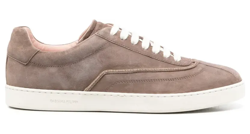 Fabiana Filippi Wildleder-Sneakers mit Monili-Kette Nude (ASD216A849M5080000)