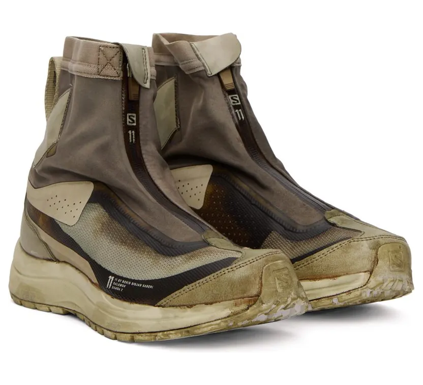 11 by Boris Bidjan Saberi Green Salomon Edition Bamba 2 High WEHR GRÜN (253 11xS) (4)