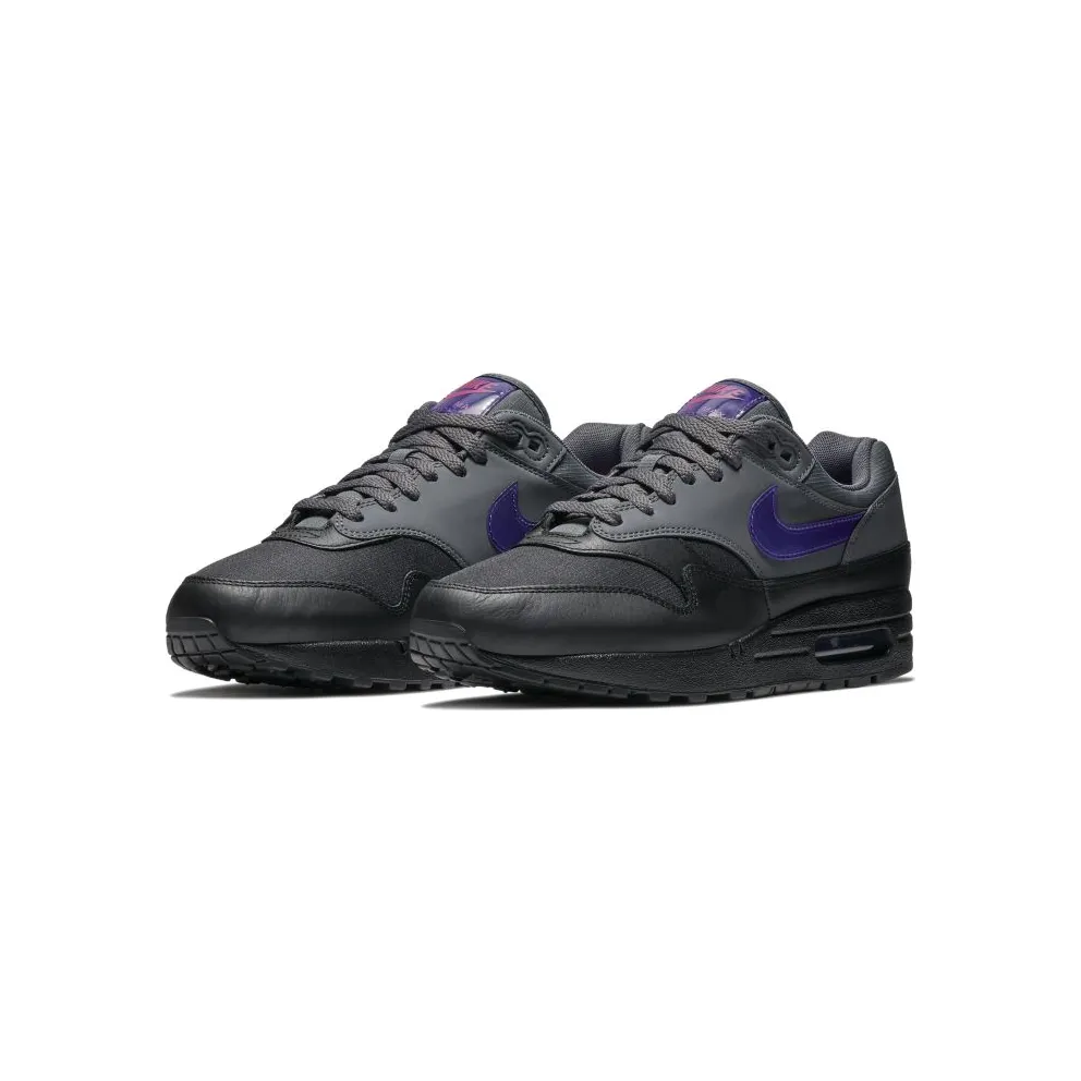 Nike Air Max 1 Ripstop Dark Grey Dark Grey/Black-Pink Blast-Fierce Purple (AR1249-002)