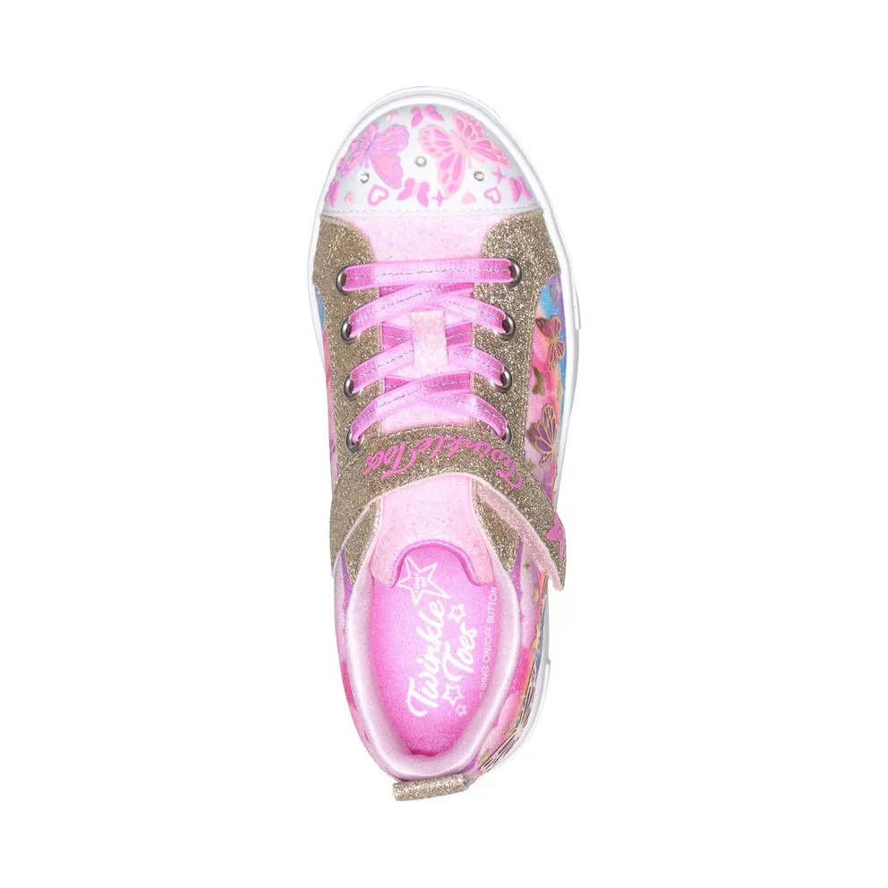 Skechers Twinkle Toes: Twinkle Sparks “Butterfly Sky Sneaker Pink” (314470CPKMT)