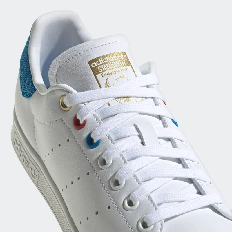 Adidas Stan Smith Cloud White / Blue Rush / Matte Gold (GY5701)