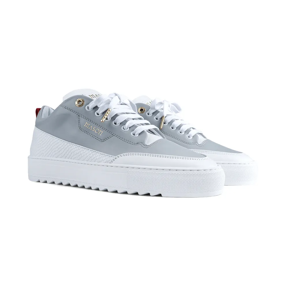 Mason Garments Torino Leather / Python Grey Grau (SS20-12B)