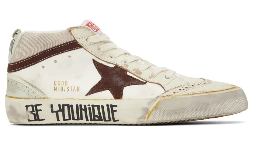 Golden Goose Off-White Mid Star Sneakers (GMF00123.F003304.11217)