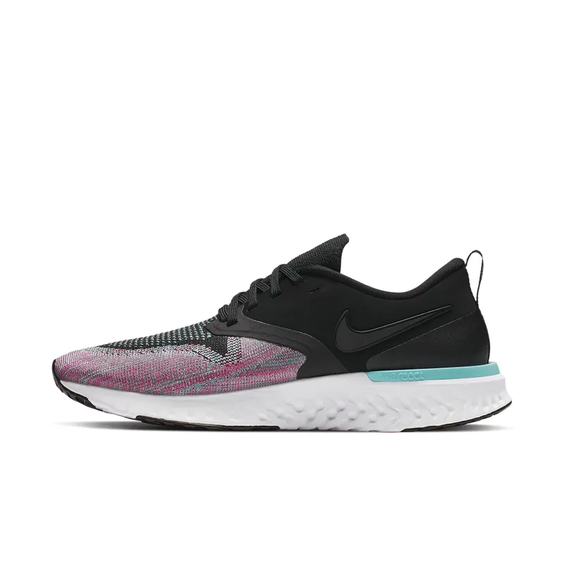 Nike Odyssey React 2 Flyknit Black Hyper Jade Ember Glow (W) Black/Black-Hyper Jade-Ember Glow-Sapphire (AH1016-003)