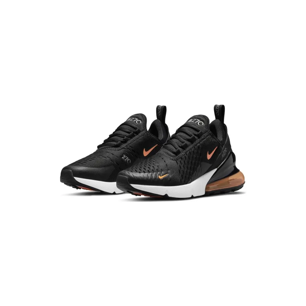 Nike Air Max 270 Black Total Orange (GS) (DM3208-001)