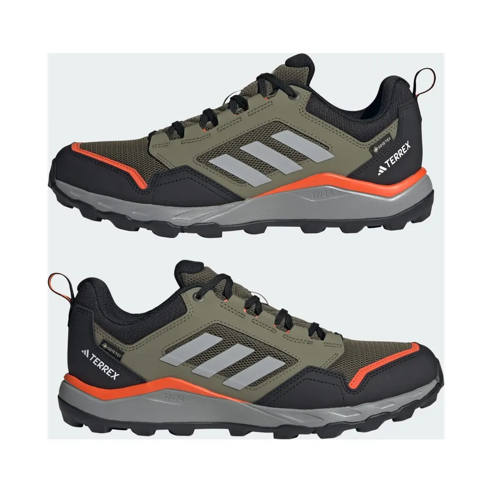 Adidas Tracerocker 2.0 GORE-TEX Trail Running Olive Strata / Charcoal Solid Grey / Semi Impact Orange (JI1305)
