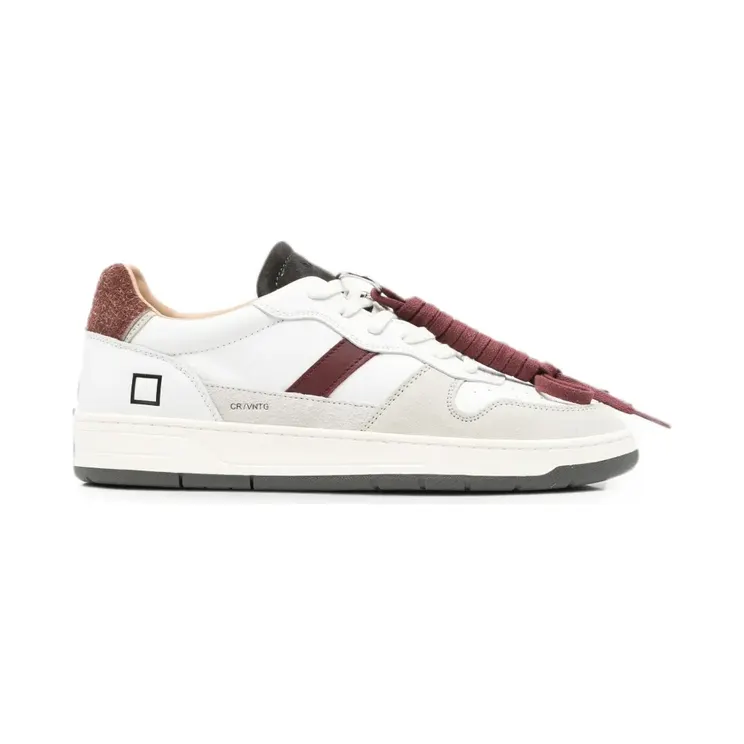 D.A.T.E. Court 2.0 Vintage panelled leather “White” (M451C2VNWX)