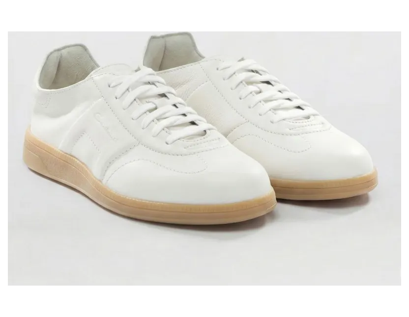 Santoni Oly Cube Leather Sneakers White (MBPL22072FARTFRII80)