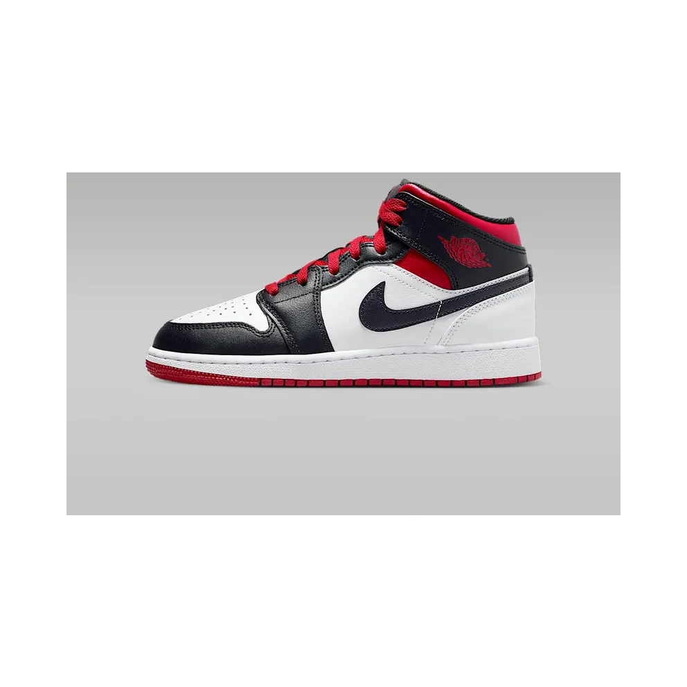 Air Jordan 1 Mid GS “Gym Red Black Toe” (DQ8423-106)