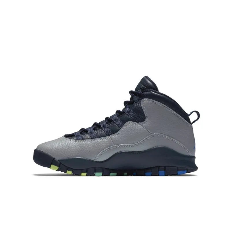 Jordan 10 Retro Rio (GS) Wolf Grey/Pht Bl-Obsdn-Grn Glw (310806-019)