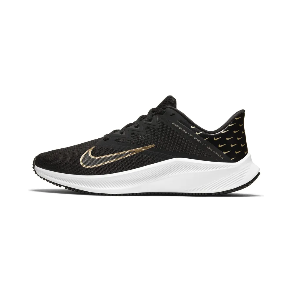 Nike Quest 3 Premium “Black / Iron Grey / Metallic Gold Grain” (CV0149-001)