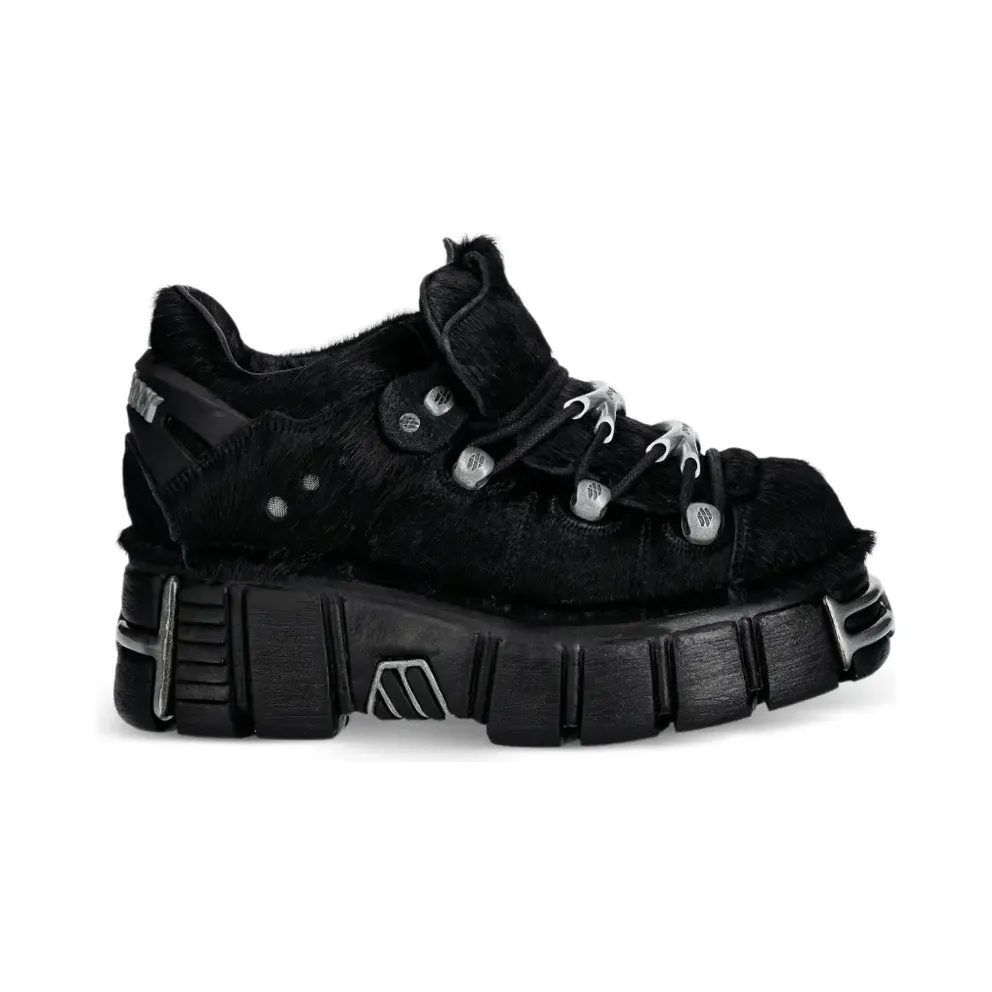 NEW ROCK mit Pelz – Black (M120NC79)