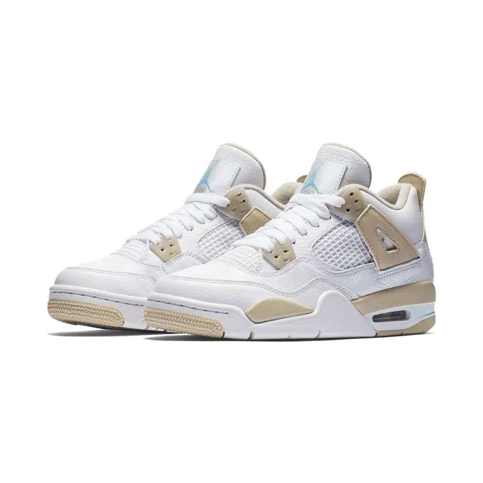 Jordan 4 Retro Sand 2017 (GS) White/Boarder Blue-Light Sand (487724-118)