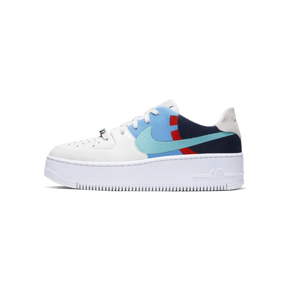 Nike Air Force 1 Low Sage White Light Blue (W) White/Red/Light-Blue (BV1976-002)