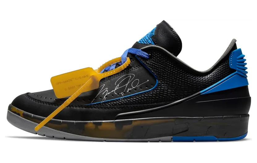 Air Jordan 2 x Off-White Retro Low SP Black Blue (DJ4375-004)
