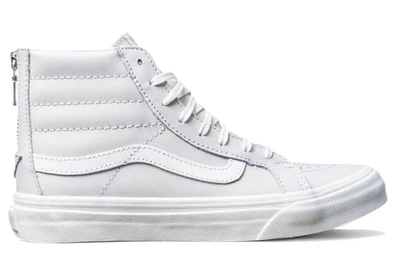 Vans Sk8-Hi Slim Zip Leather White Wind Blanc de Blanc (VN08GRMWU)