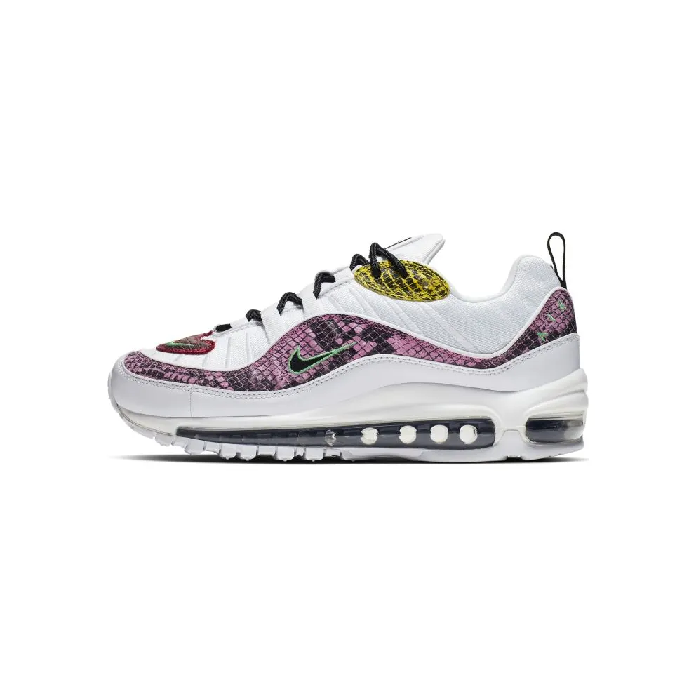 Nike Air Max 98 Snakeskin (W) White/Psychic Pink-Opti Yellow-Electro Green (BV1978-100)