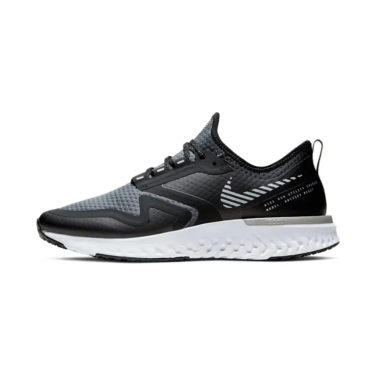 Nike Odyssey React 2 Shield “Black / Cool Grey / Vast Grey / Metallic Silver” (BQ1672-003)