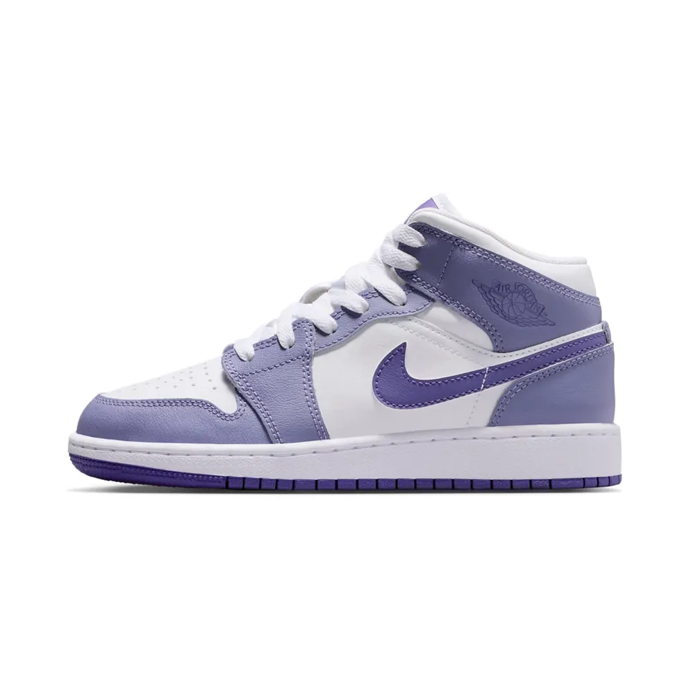 Jordan 1 Mid GS “Dusty Amethyst White Court Purple” (DQ8423-500)