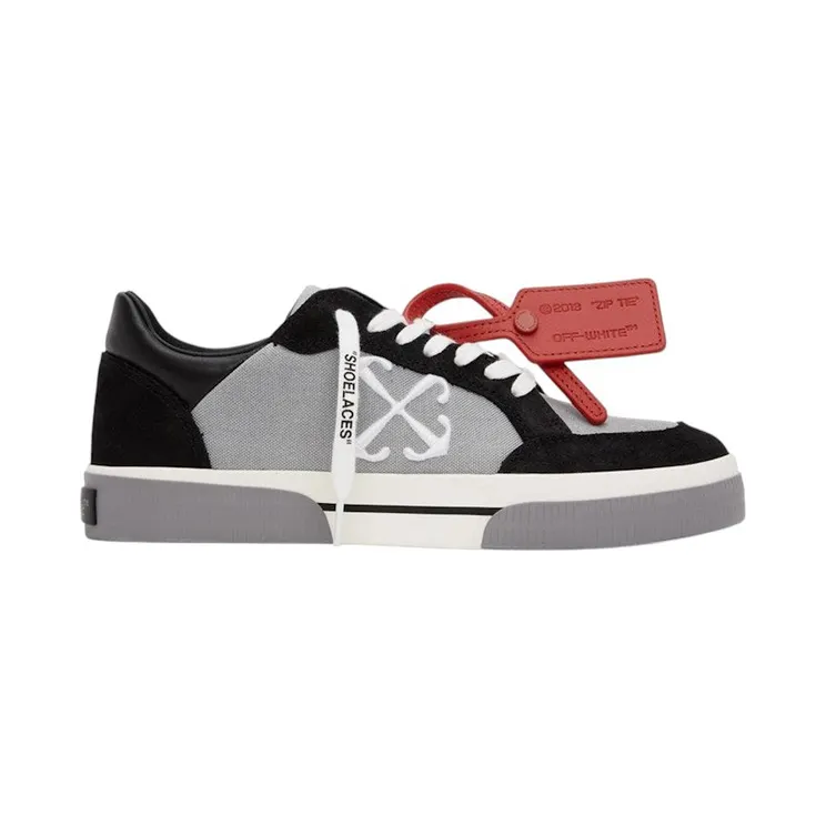 Off-White New Low Vulcanized Grey Black (OMIA293S24FAB0020910)
