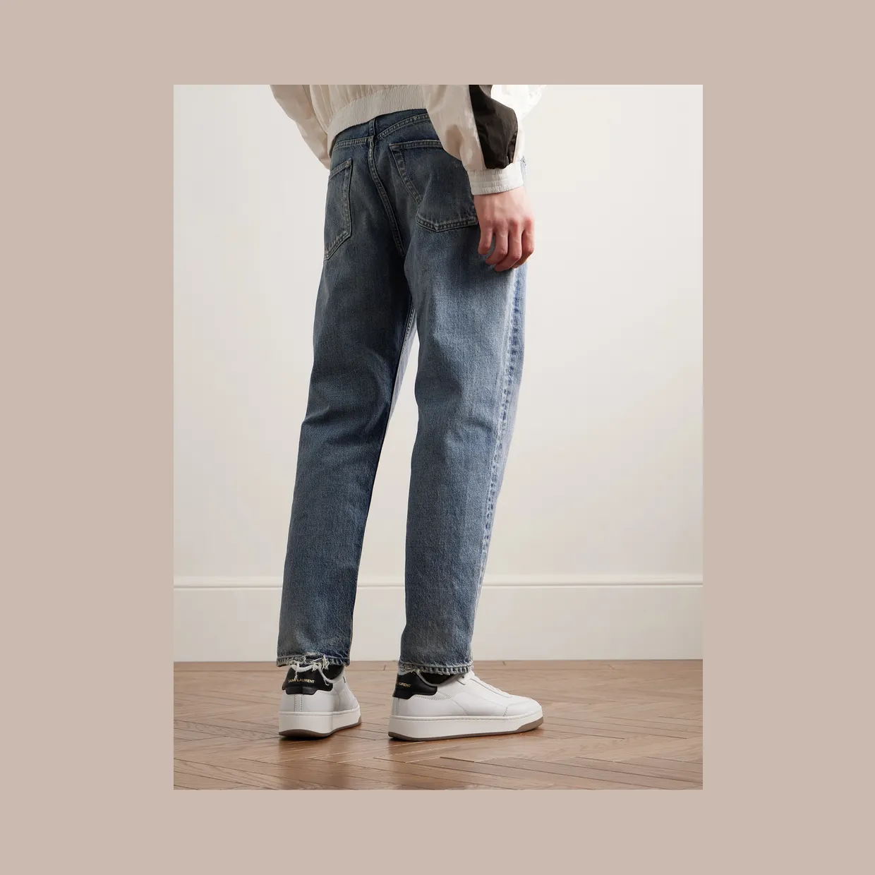 Saint Laurent SL/61 Leather Sneakers White (81947600NI0) (2)