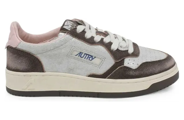 Autry Medalist Perforated “Silver/Brown” (AULW YB02)