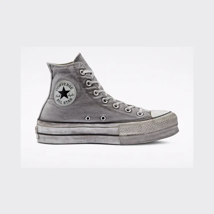 Converse Chuck Taylor All Star Platform Smoked Canvas Grey/Grey/White (563113C)