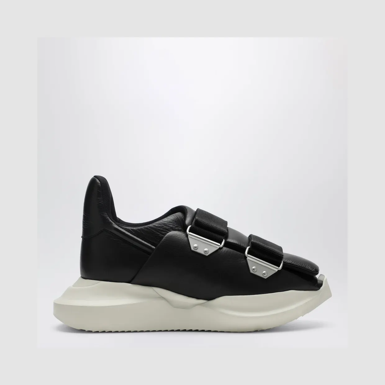 Rick Owens Temple Burrito Geth Sneakers in black leather RR01F2816LCN/S_RICKO-91_600-43