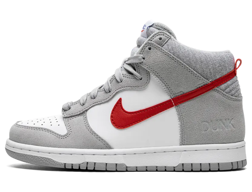 Nike Dunk High Athletic Club Grey Red (GS) (DH9750-001)