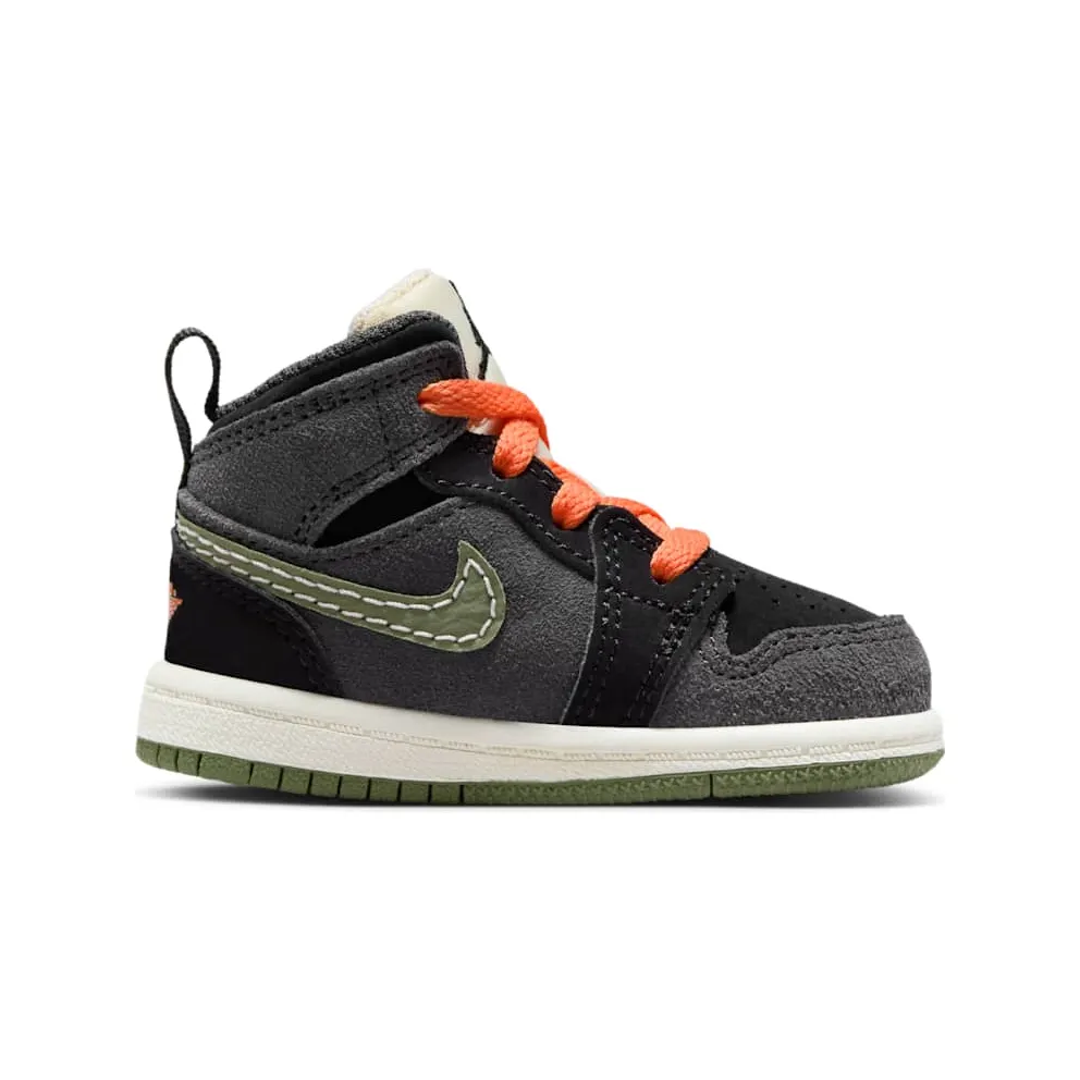 Jordan 1 Mid SE Craft Anthracite Black Bright Mandarin Sky J Light Olive (FD9093-003)
