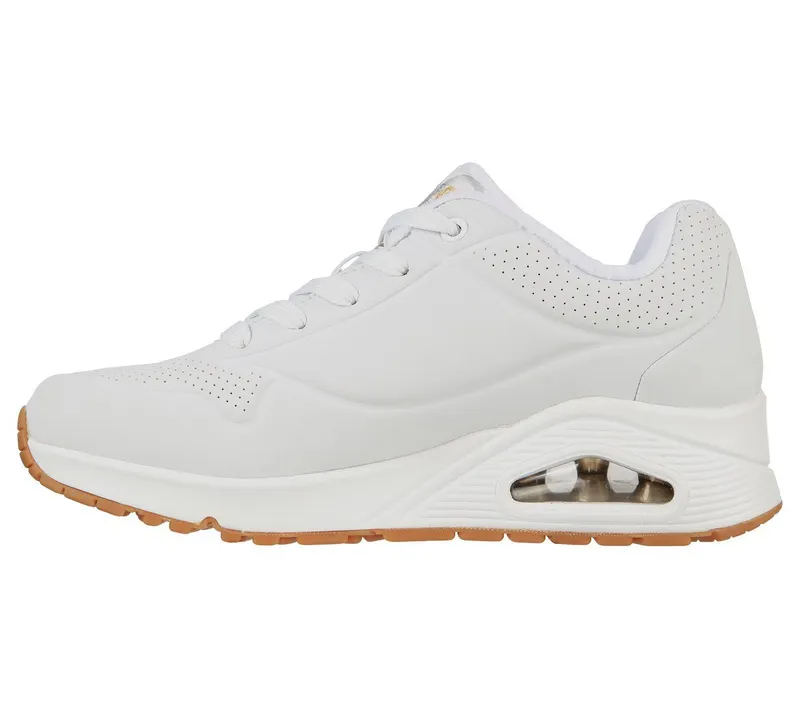 Skechers x JGoldcrown: UNO – Metallic Love Sneaker White/Gold