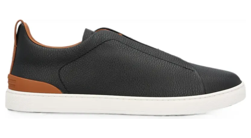 Zegna Triple Stitch leren sneakers – Zwart (RLHCVNS8381ZSNE)