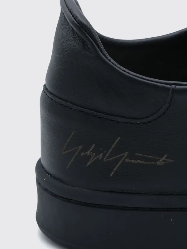 Y-3 Diagonal Stan Smith Leather with Printed Logo and Round Toe Black (KZ9073)