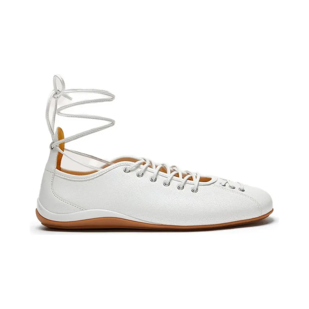 LILI CURIA Isolde sneaker-ballerina’s with veters – White (LC610151T1)