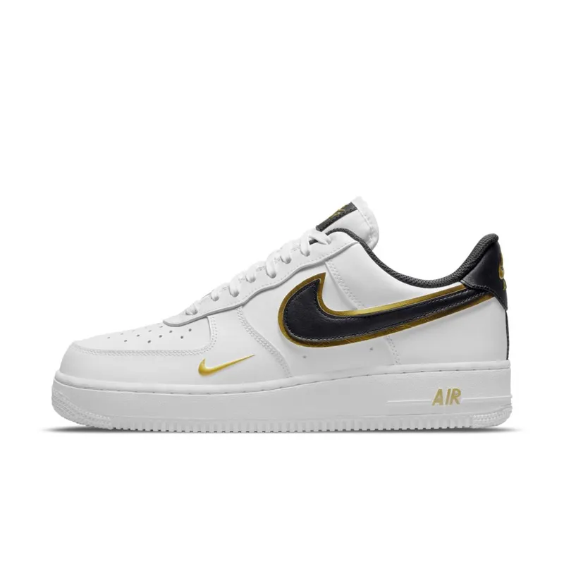 Nike Air Force 1 07 LV8 Double Swoosh White Metallic Gold (DA8481-100)