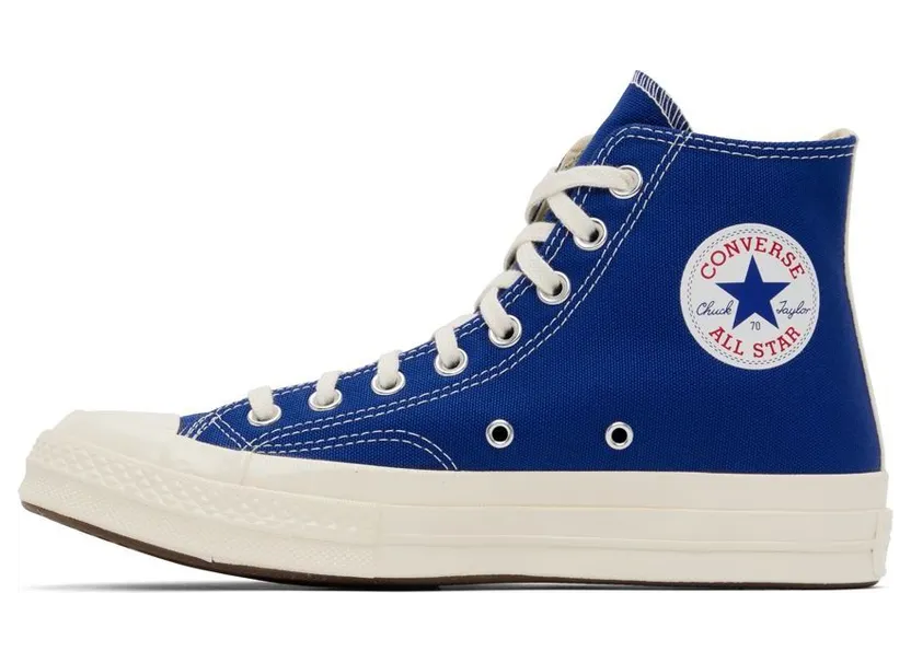 Comme des Garçons Play Grey Converse Edition Half Heart Chuck 70 High Sneakers (K122) (3)