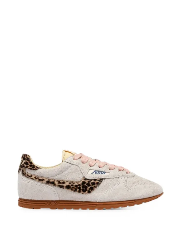 Autry Reelwind Low leopard-print suede – Grey (WSLWYE01)