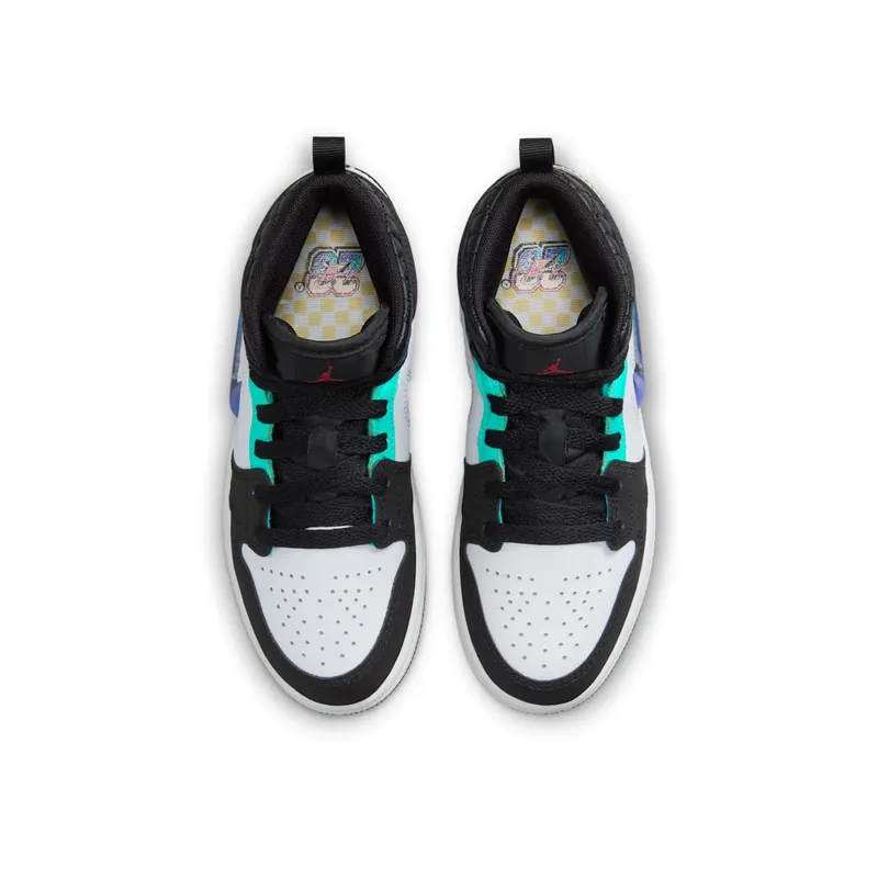 Jordan 1 Mid SE Formula 23 Pack Black White Hyper Jade (FQ8096-001)