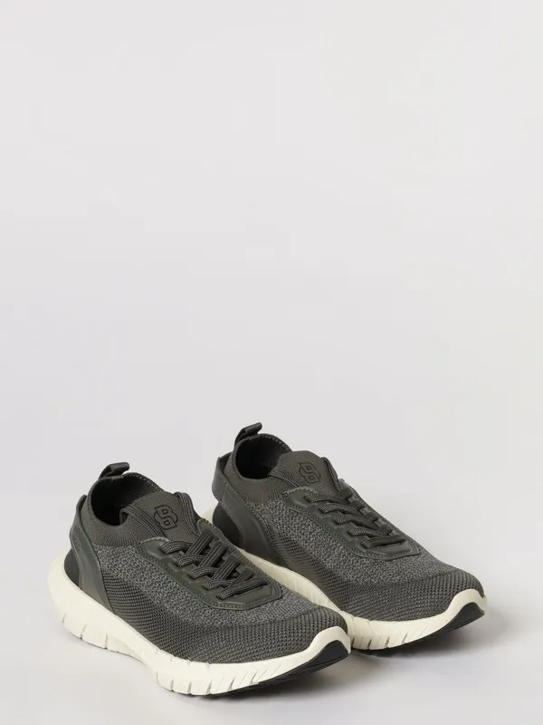 Boss Motion Sneakers in Crochet Knit Green (50562620301)