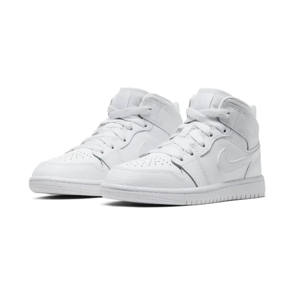 Jordan 1 Mid Younger Kids’ White (640734-130)