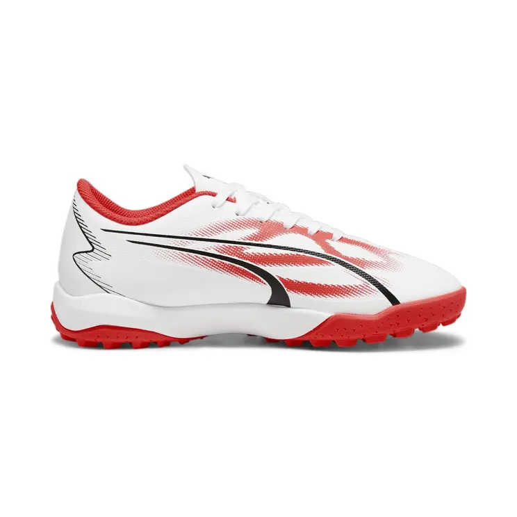 Puma Ultra Play TT + Multinocken-Fußballschuhe 01 – PUMA white/PUMA black/fire orchid 35 , weiß (107534)