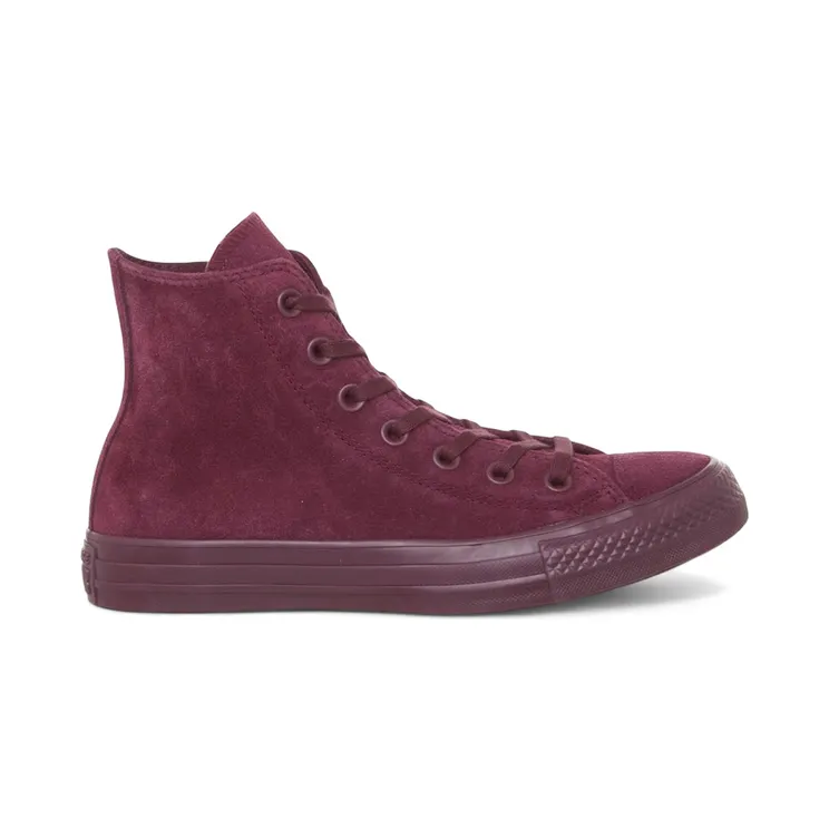 Converse Chuck Taylor All Star Hi Burgundy Mono Suede (163872C)