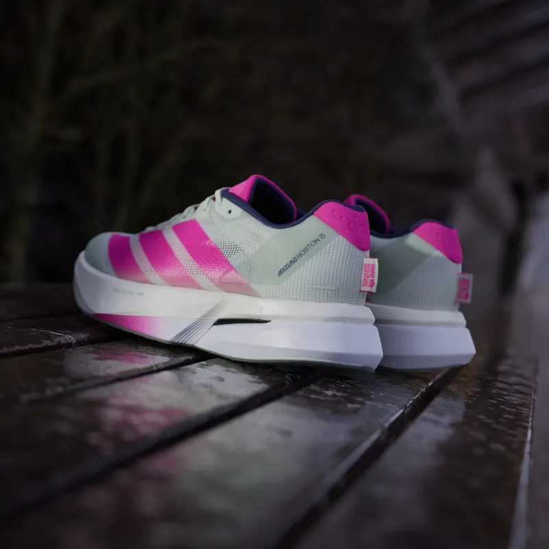 Adidas Adizero Boston 13 Linen Green / Shock Pink / Dark Blue (JR4998)