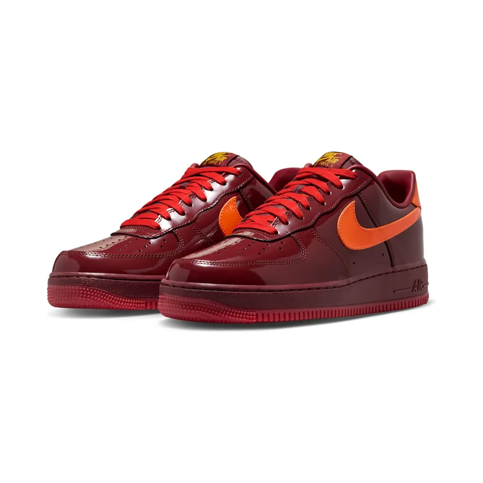 Nike Air Force 1 Low “Patent Leather Dark Team Red Safety Orange” (IO4489-601)