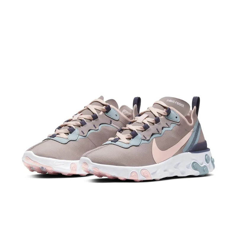 Nike  React Element 55 Pumice Sanded Purple (W) Pumice/Sanded Purple-Ocean Cube-Echo Pink (CK0834-200)