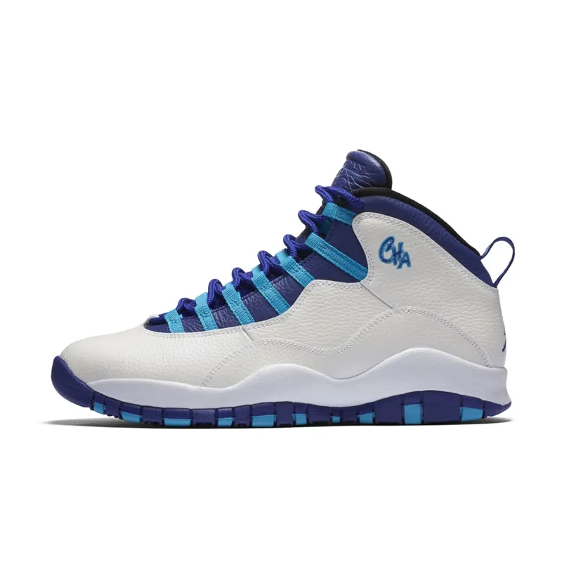 Jordan 10 Retro Charlotte (2016) White/Concord-Blue Lagoon-Black (310805-107)