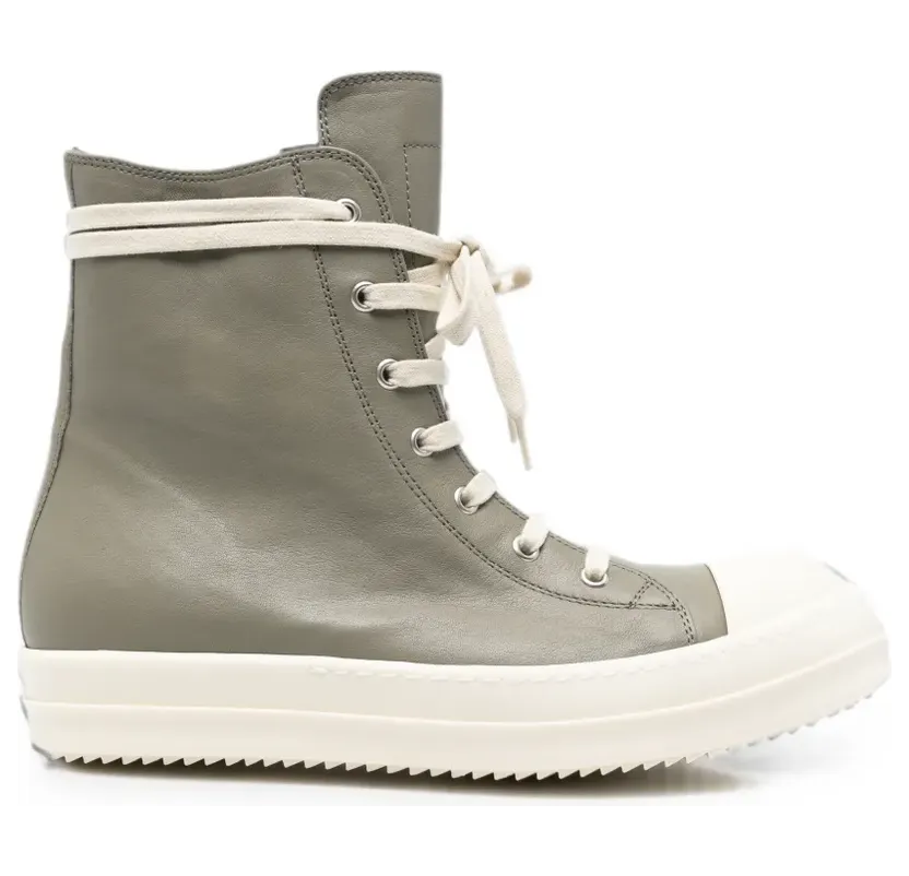 Rick Owens High Top Sneakers Dark Pearl Milk (RU02F4890-LHL-4811)